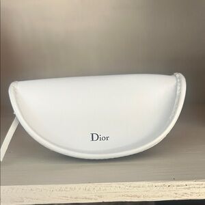 Dior White Crescent Sunglasses Case